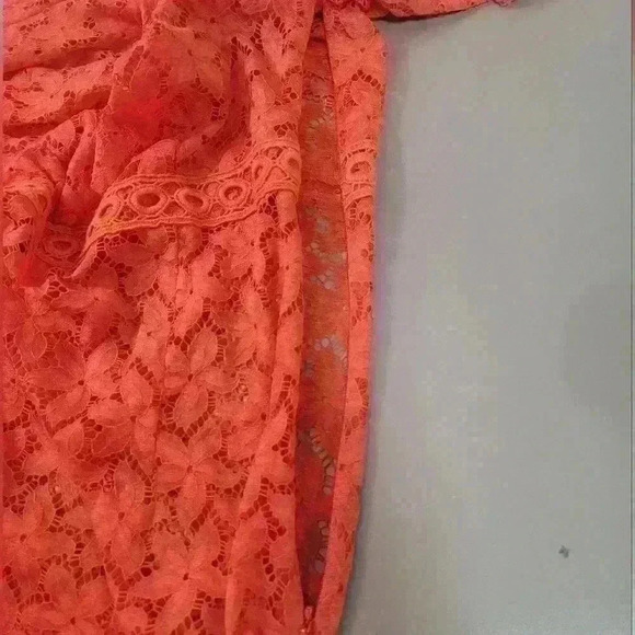 Laundry by Shelli Segal Size 4 Orange Lace Overlay Dress - Picture 4 of 16